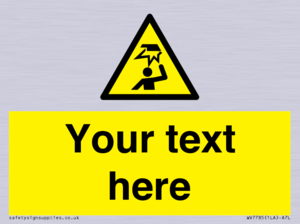 Custom warning overhead obstacle